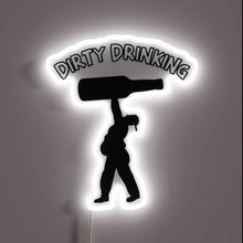 Charger l&#39;image dans la galerie, Gaudy neon sign with &#39;Dirty Drinking&#39; in bold, colorful letters