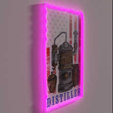 Charger l&#39;image dans la galerie, Vintage-inspired Distiller Moonshiner Rumrunner Neon Sign for Whiskey Enthusiasts Only