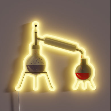 Modern bar and home decor with vibrant neon lighting effect