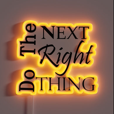 Motivational AA Slogan in Vibrant RGB Neon Lighted Sign Display