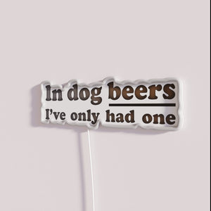 RGB Neon Bar Sign for Dog Lovers and Beer Enthusiasts
