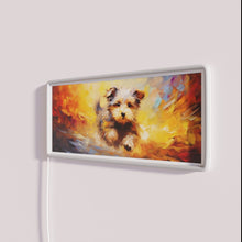 Charger l&#39;image dans la galerie, Neon Dog Artwork Sign in Vibrant RGB Colorful Pet Paintings
