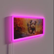 Charger l&#39;image dans la galerie, Colorful pet portrait art neon sign with modern LED lighting.