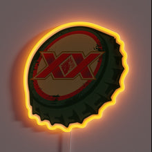 Charger l&#39;image dans la galerie, Vibrant RGB Neon Sign Featuring Iconic Dos Equis Beer Cap Logo
