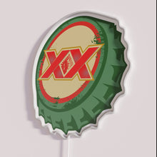 Charger l&#39;image dans la galerie, Bold Neon Mexican Beer Cap Sign with Vibrant RGB Colors