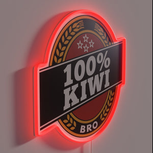 Vibrant Double Brown 100 Kiwi RGB Color Changing Neon Sign
