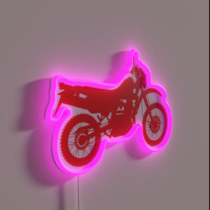 DR650 Motorcycle Profile in Vibrant Red LED Neon Light Sign