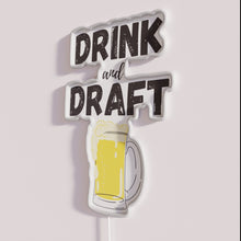 Charger l&#39;image dans la galerie, Retro themed fantasy football bar decor with colorful LED lights