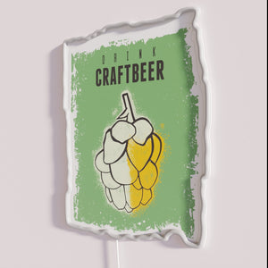 Vibrant RGB Neon Sign for Craft Beer Hops Enthusiasts Only
