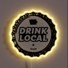 Charger l&#39;image dans la galerie, Vibrant Neon Sign Displaying Iowan Pride and Craft Beer Love