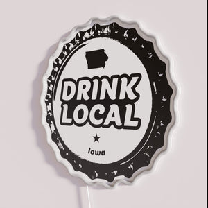 Vibrant Iowa Craft Beer Neon Sign Celebrating Local Brews Tradition