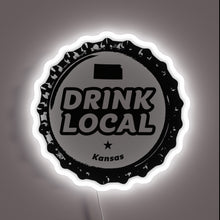 Charger l&#39;image dans la galerie, Vibrant RGB neon sign featuring a bottle cap design locally.