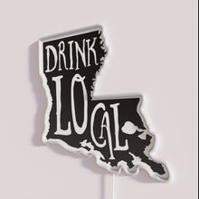 Charger l&#39;image dans la galerie, Handcrafted neon Louisiana state outline craft beer bar decor accessory
