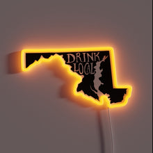 Charger l&#39;image dans la galerie, Local Maryland Craft Beer Lover&#39;s Neighborhood Map RGB Neon Sign
