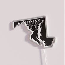 Charger l&#39;image dans la galerie, Vintage Neon Maryland State Map Craft Beer Sign Decorations Local