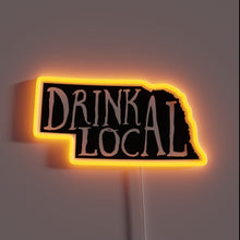 Charger l&#39;image dans la galerie, Neon beer sign featuring state outline with vibrant color accents.