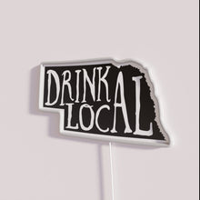 Charger l&#39;image dans la galerie, Neon State of Nebraska Outline Sign for Local Craft Breweries