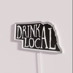 Neon State of Nebraska Outline Sign for Local Craft Breweries