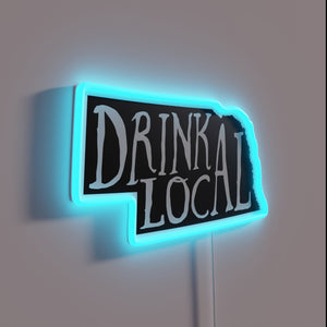 Support Nebraska's local breweries with this vibrant outline beer sign.