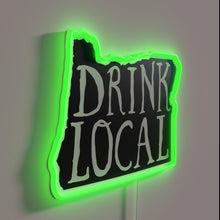 Charger l&#39;image dans la galerie, Oregon state outline with vibrant RGB neon craft beer design