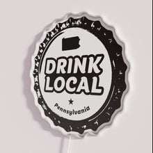 Charger l&#39;image dans la galerie, Vibrant Pennsylvania craft beer lover&#39;s wall decor with colorful bottle cap design