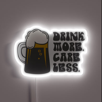 Eye-catching RGB neon sign promotes responsible hydration and less stress.