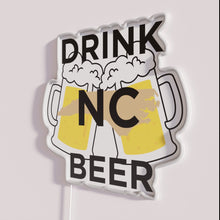 Charger l&#39;image dans la galerie, Retro illuminated neon bar decoration for North Carolina beer enthusiasts
