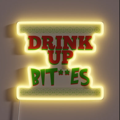 Neon Bar Decor: Vibrant RGB LED Sign with Drink Motif