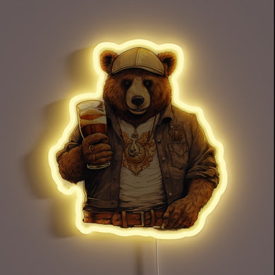 Quirky Home Decor RGB Neon Sign with Beer Theme Design