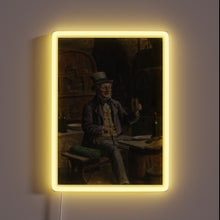 Charger l&#39;image dans la galerie, Colorful illuminated bar art featuring a happy beer drinking scene.