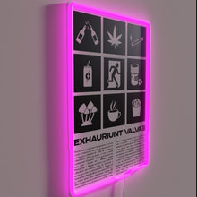 Charger l&#39;image dans la galerie, Emergency Exit for Substance Users Neon Wall Sign Warning Label