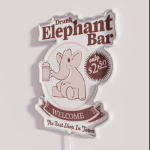 Charger l&#39;image dans la galerie, Vibrant Drunk Elephant Bar RGB LED Neon Wall Art Decoration