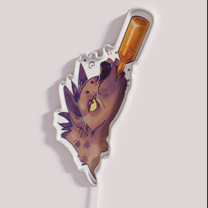 Vibrant Drunken Hyena Neon Sign, Eye-Catching RGB Bar Decorations Available