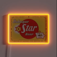 Charger l&#39;image dans la galerie, Dubuque&#39;s iconic Star beer logo in vibrant RGB neon lights