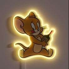 Charger l&#39;image dans la galerie, Neon lit &quot;Dunk&quot; mousepad logo lights up in vibrant RGB colors.