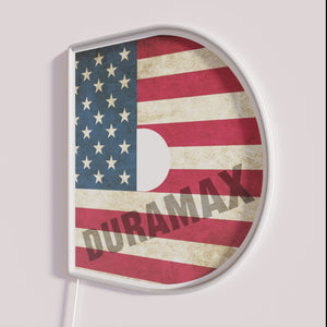 Vintage Patriotic USA Flag Neon Decorative Wall Sign Artwork Lighting
