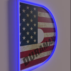 Classic Patriotic Duramax American Flag Neon Sign with Colorful LED Accents