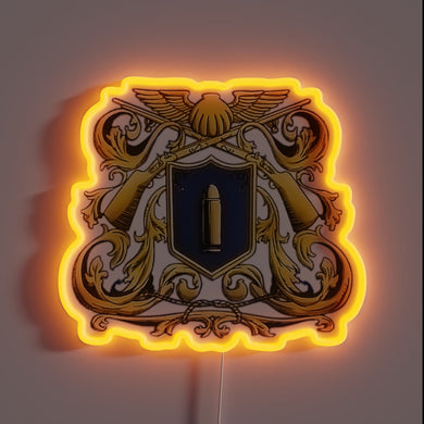 Glowing Neon Sign Featuring Dying Will Bullet Logo in Colorful