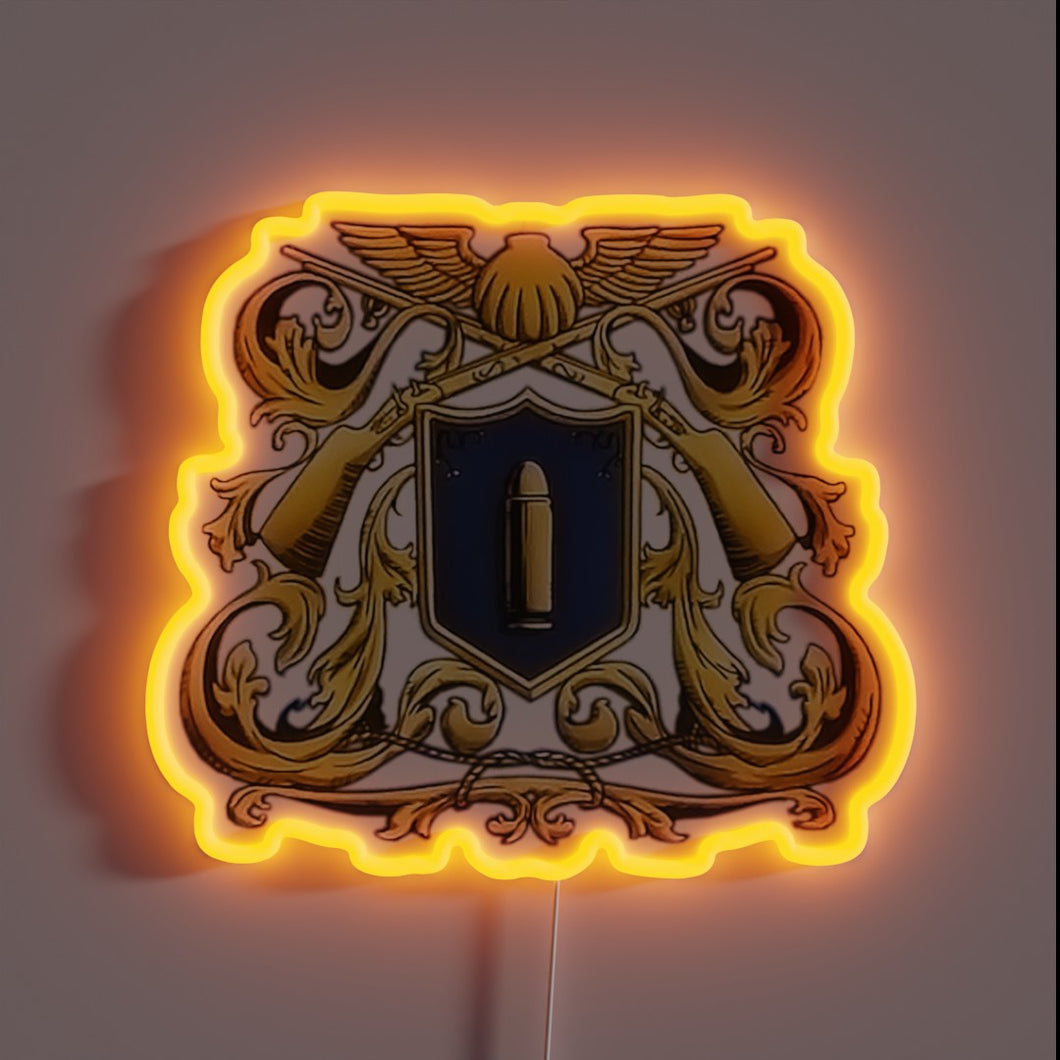 Glowing Neon Sign Featuring Dying Will Bullet Logo in Colorful