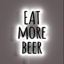 Charger l&#39;image dans la galerie, Glowing RGB LED Neon Sign Reads Eat More Beer V10