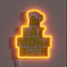 Charger l&#39;image dans la galerie, Vibrant RGB neon sign featuring colorful Eat More Beer logo.