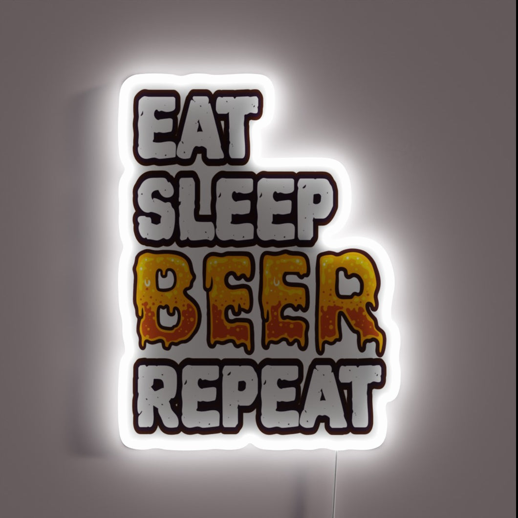 Lighthearted quote for beer enthusiasts with neon LED glow