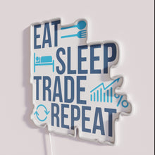 Charger l&#39;image dans la galerie, Neon stock exchange sign, trader&#39;s motivational quote for office decor