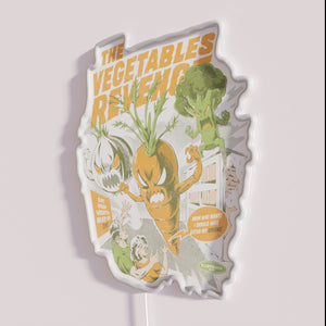 Vibrant RGB Neon Sign Encouraging Healthy Eating Habits Instantly Anywhere