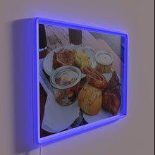 Charger l&#39;image dans la galerie, Welcome to our lively Bavarian beer garden under colorful lights