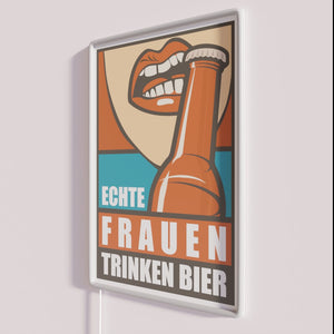 Authentic Women Drink Beer Vibrant RGB Neon Sign Decoration Light
