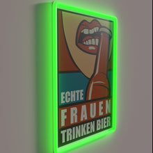 Charger l&#39;image dans la galerie, True Women Drink Beer Vibrant RGB Neon Sign Statement Piece