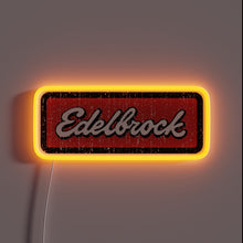 Charger l&#39;image dans la galerie, Edelbrock vintage logo customneon sign with orange LED border