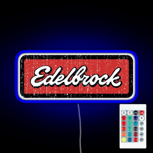 Edelbrock Engines Hot Rod RGB neon sign remote