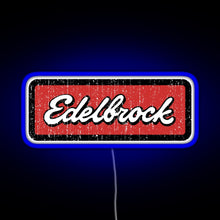 Charger l&#39;image dans la galerie, Edelbrock Engines Hot Rod RGB neon sign blue